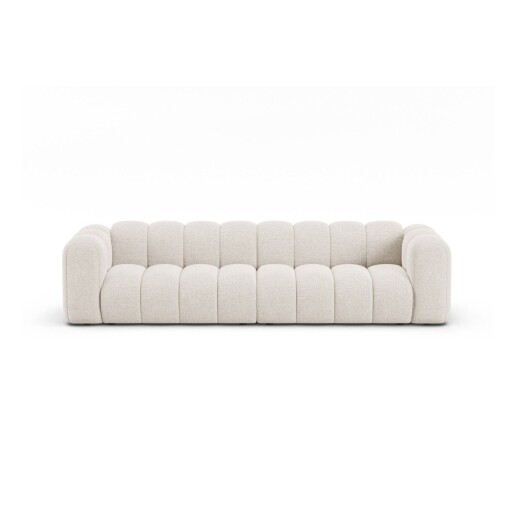 Canapea crem cu tapițerie din chenille 290 cm Lupine – Micadoni