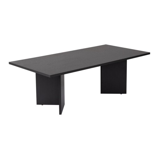 Măsuță de cafea neagră cu aspect mat 60x119 cm Sabin – Kalune Design