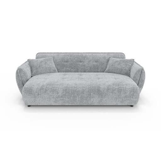 Canapea gri deschis cu tapițerie din chenille 250 cm Nelia Big – Ropez