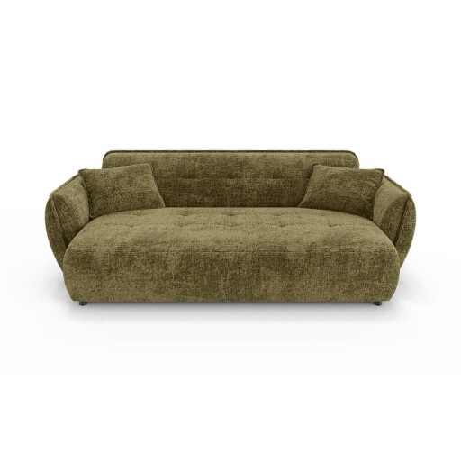 Canapea verde cu tapițerie din chenille 250 cm Nelia Big – Ropez