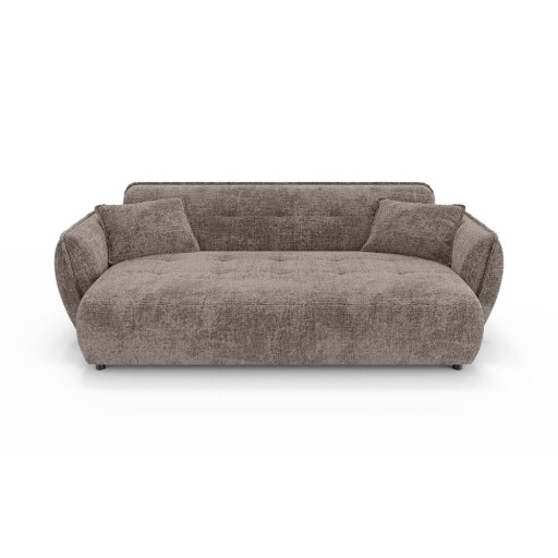 Canapea taupe cu tapițerie din chenille 250 cm Nelia Big – Ropez