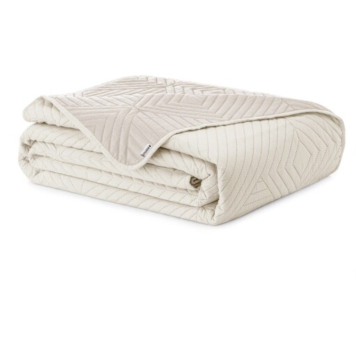 Cuvertură crem matlasată din microfibră 220x240 cm Softa – Restilo