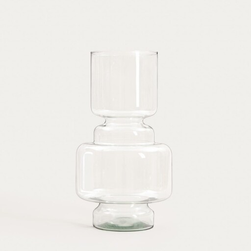 Vaza Luki, Homla, 15.5x40 cm, sticla, transparent