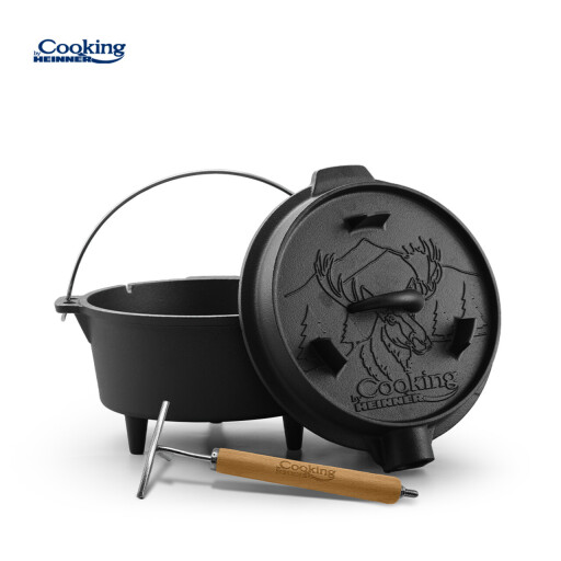 Ceaun cu capac Nature, Cooking by Heinner, 25x14 cm, 4 L, fonta, negru