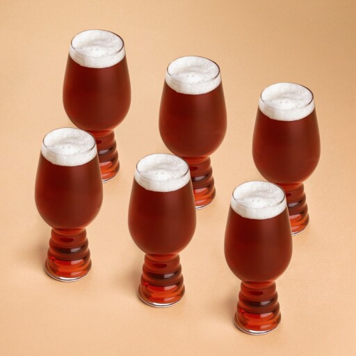 Set 6 pahare pentru bere Malaga, Homla, 8x18.5 cm, 510 ml, sticla, transparent