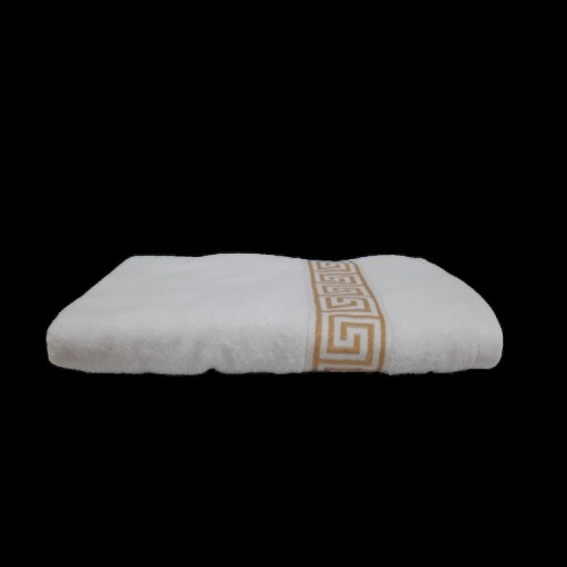 Prosop de baie Greek Shiny, ET 2000 IMPEX, 70x130 cm, bumbac, alb/auriu
