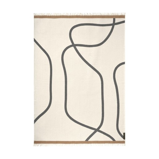 Pătură crem 130x175 cm Shadow – Mette Ditmer Denmark