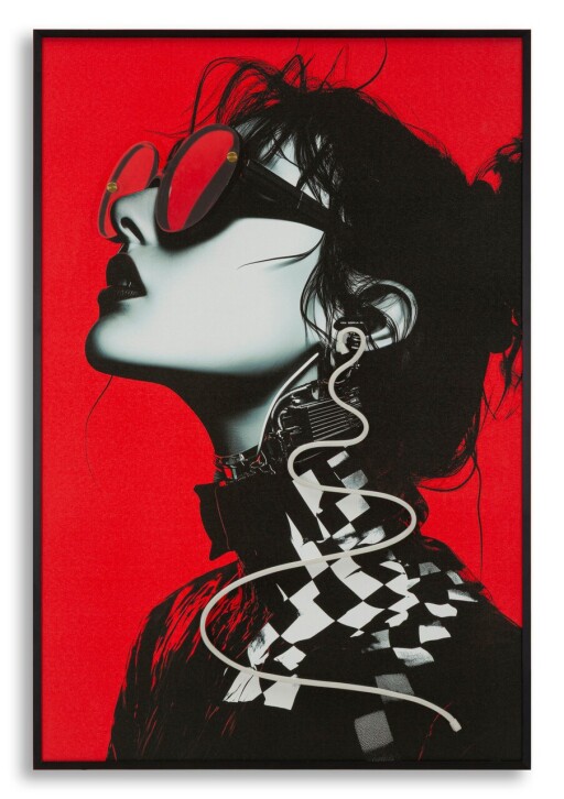 Tablou decorativ cu LED, Mauro Ferretti, Psyco -B, 60x90 cm, canvas/MDF, multicolor