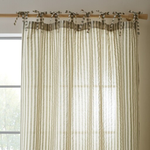 Draperie verde 140x229 cm Zanzibar Woven Stripe – Pineapple Elephant