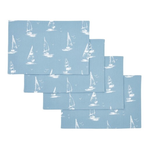 Suporturi pentru farfurii 4 buc. din bumbac 30x46 cm Salcombe Boats – Catherine Lansfield