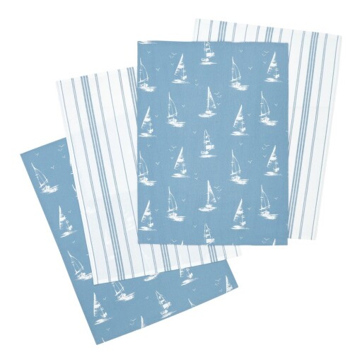 Prosoape de vase 4 buc. din bumbac 50x70 cm Salcombe Boats – Catherine Lansfield