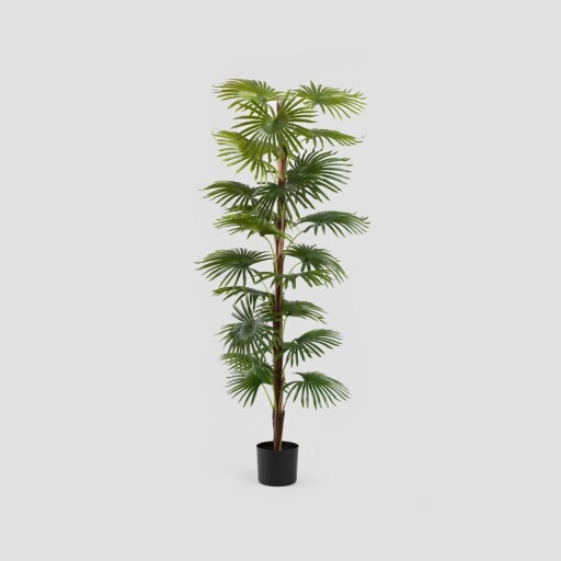 Planta artificiala palmier Tropical Zone, Homla, 150 cm, plastic, verde