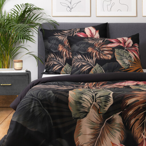 Lenjerie de pat pentru o persoana EC Fonce, Homla, 140x200 cm, 2 piese, microfibra din poliester, multicolor