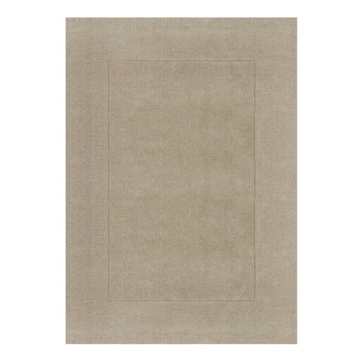 Covor bej țesut manual din lână 240x340 cm Textured Wool Border – Flair Rugs