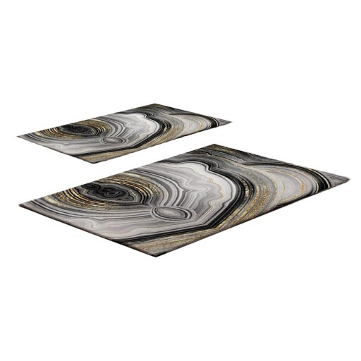 Covorașe de baie gri/aurii 2 buc. 60x100 cm CT – Foutastic