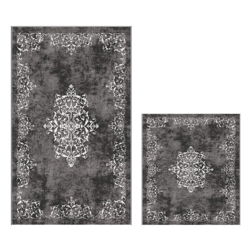 Covorașe de baie gri 2 buc. 60x100 cm – Foutastic