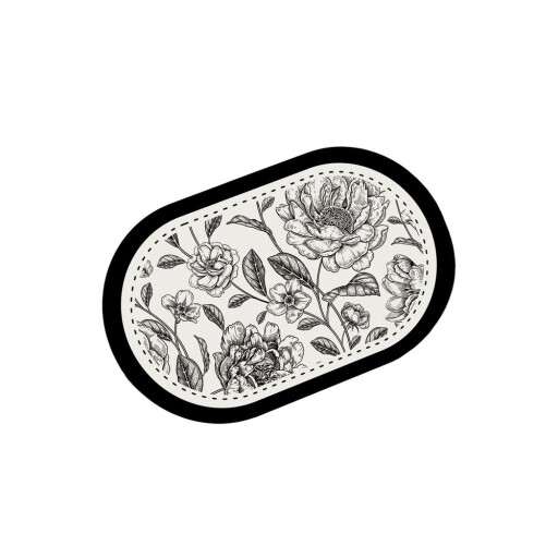 Covoraș de baie alb-negru 60x100 cm Rasse – Foutastic