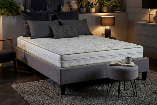 Saltea ortopedica Aloe Vera PLUS Dual Confort, 160x200x30cm, Memory 4 cm, 7 zone de confort, reversibila, fermitate medie