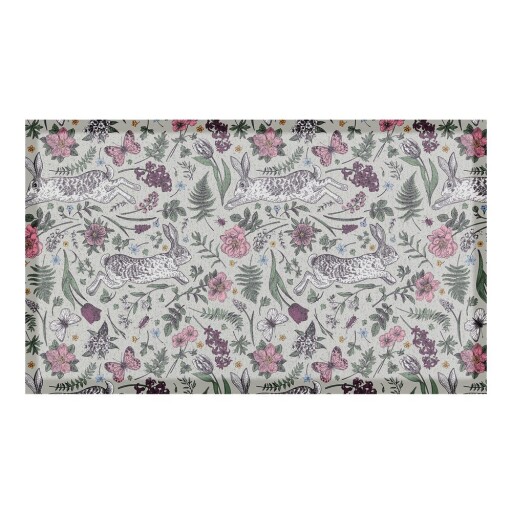 Covoraș de intrare din PVC 40x70 cm Hare Wildflowers – Artsy Doormats