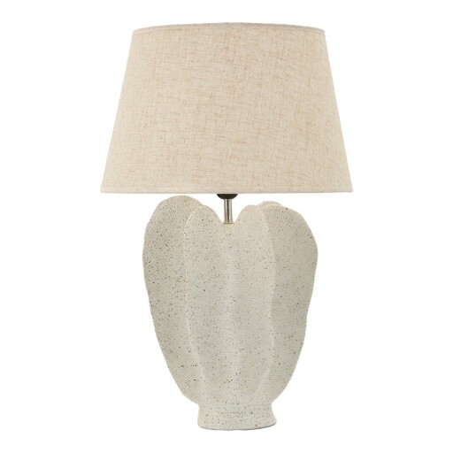 Veioză crem cu abajur textil (înălțime 63 cm) Ester – Mauro Ferretti
