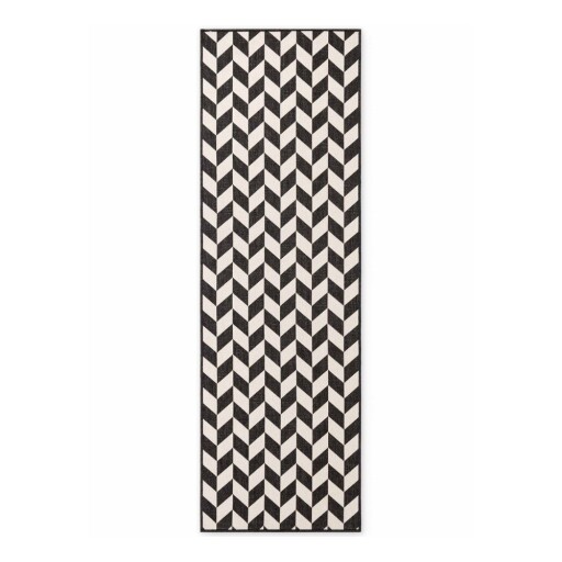 Covor tip traversă pentru interior și exterior negru/crem 80x200 cm Haringey Terrick – Ted Baker