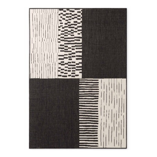 Covor pentru exterior și interior negru/crem 120x170 cm Haringey Acacia – Ted Baker