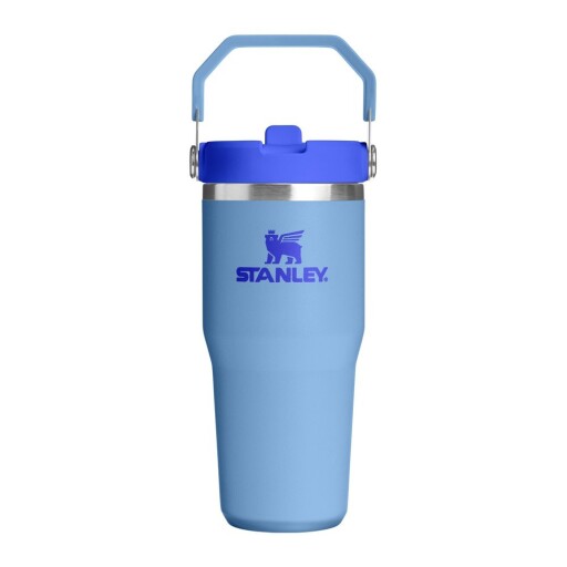 Termos albastru din oțel inoxidabil 410 ml IceFlow™ Flip Straw 2.0 Tumbler Blue Sky – Stanley