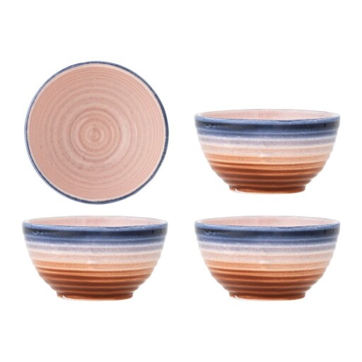 Boluri mici albastre/portocalii 4 buc. din ceramică 110 ml Tatum – Bloomingville