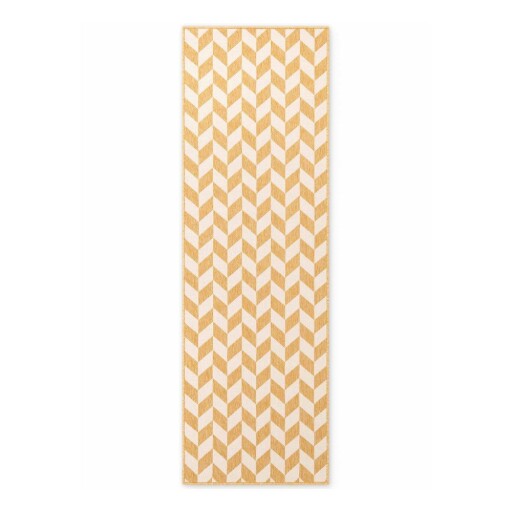 Covor tip traversă pentru interior și exterior galben ocru/crem 80x200 cm Haringey Terrick – Ted Baker