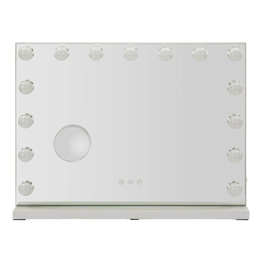 Oglindă de perete cu led/cu raft 55x43 cm Hollywood – Mauro Ferretti