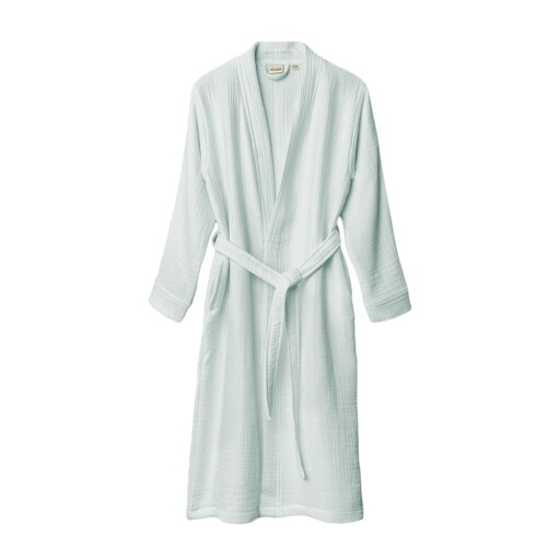 Halat verde mentă S/M din muselină Kimono – Foutastic
