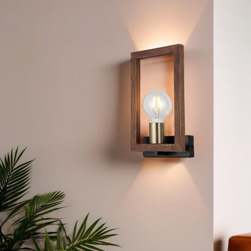 Aplica de perete, Opviq, 341LCA1602, Antiquat / Negru