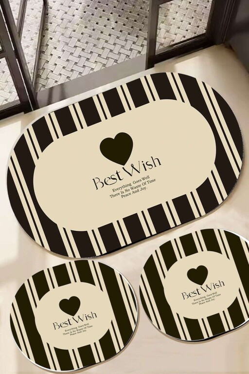 Set covorase de baie, L'essentiel Maison, Best Wish, Multicolor