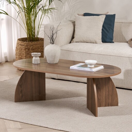 Masuta de cafea, Nordure, Melina, 120x40x60 cm, Maro
