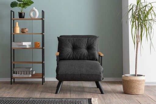 Fotoliu extensibil, Atelier del Sofa, 859FTN2820, Gri inchis