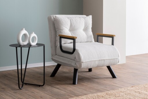 Fotoliu extensibil, Atelier del Sofa, 859FTN2836, Alb
