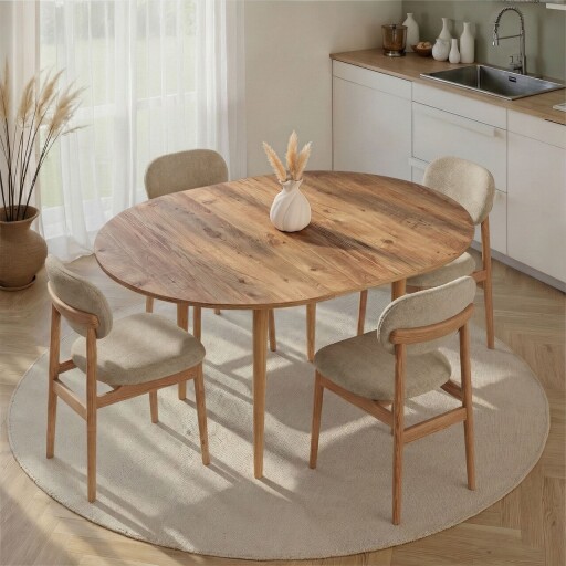 Masa extensibila, Nordure, Viona, 100x75x100 cm, Maro