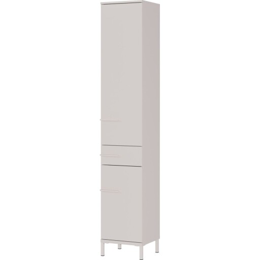 Dulap de baie crem înalt/îngust cu aspect mat 34x190 cm Laurino – Germania