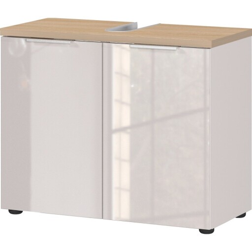 Dulap sub chiuvetă crem cu aspect lucios 70x58 cm Tavira – Germania