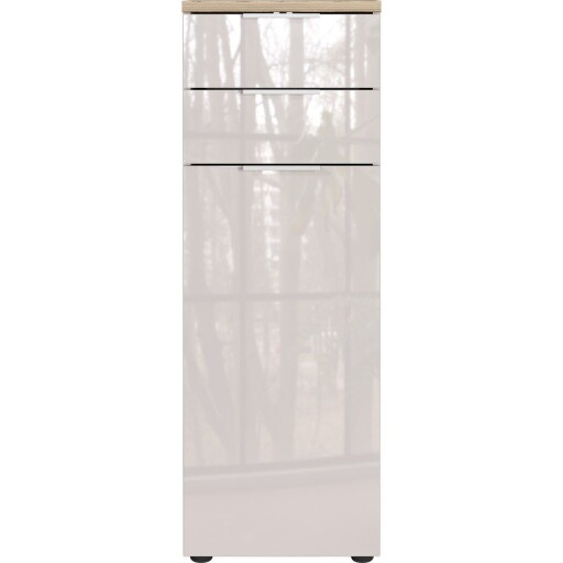 Dulap de baie crem înalt/îngust cu aspect lucios 39x112 cm Tavira – Germania