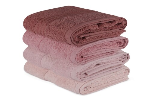 Set prosoape, L'essentiel Maison, Rainbow, Roz deschis / Pudra / Trandafir praf / Crema