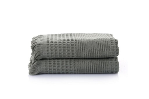 Set prosoape de baie, L'essentiel Maison, Sara, Verde