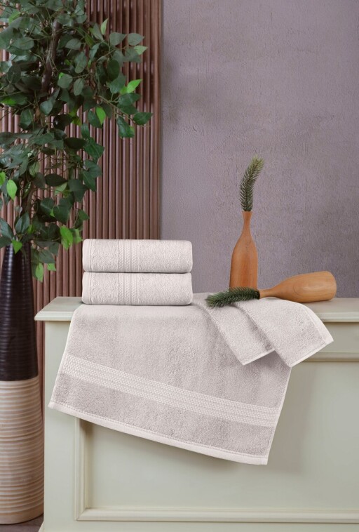 Set prosoape, L'essentiel Maison, Delux, Ecru