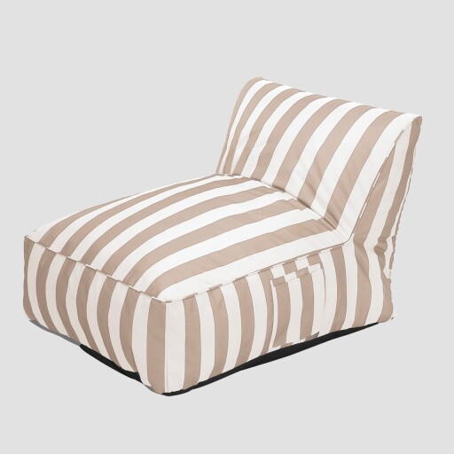 Sezlong Maris, Homla, 150x70x65 cm, poliester/spuma, alb/bej