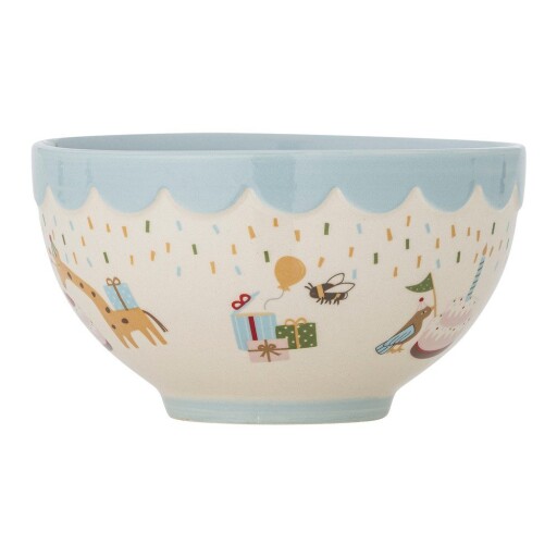 Bol pentru copii albastru deschis/crem din gresie ø 13,5 cm Celebrate – Bloomingville Mini
