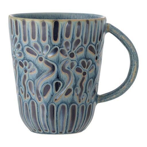 Cană albastră din gresie ceramică 150 ml Samsin – Bloomingville