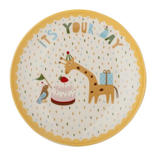Farfurie pentru copii galbenă/crem din gresie ø 16 cm Celebrate – Bloomingville Mini