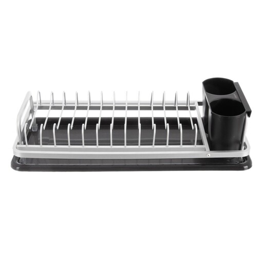 Scurgător de vase alb-negru din metal 41,5x17 cm Deluxe – Orion
