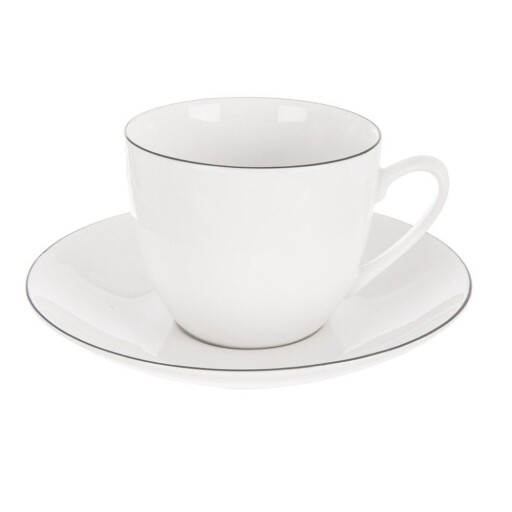 Ceașcă albă pentru cappuccino din porțelan 210 ml Decora – Orion