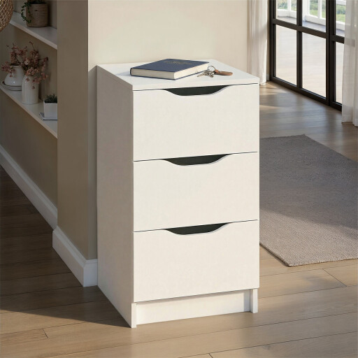 Comoda Westphalen 3, Inter Link, 41x40x71 cm, PAL, alb